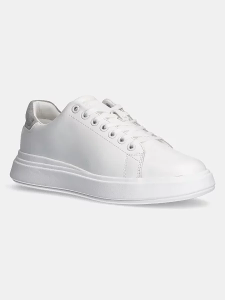Calvin Klein Сникърси Cupsole Lace Up Suede Bt бял