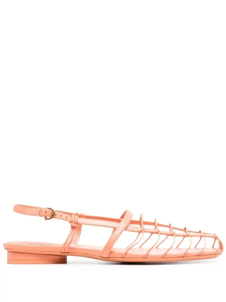 Sandale Ferragamo slingback portocaliu