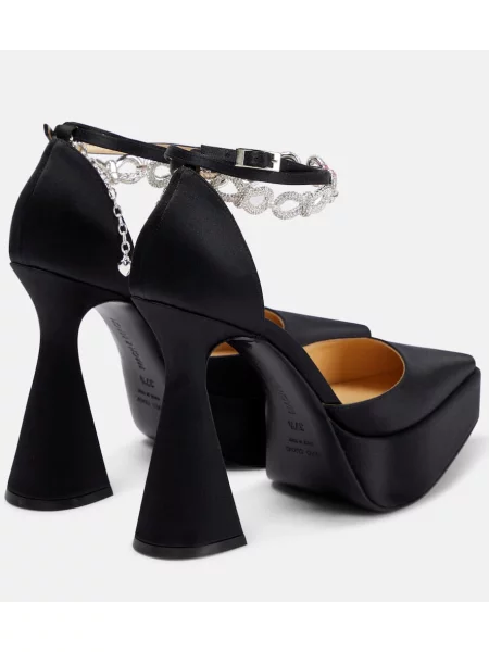 Colier Mach & Mach cu funde din satin negru