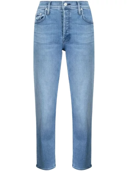 Proste jeansy Mother niebieskie