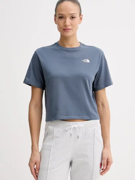 Crop top The North Face niebieski