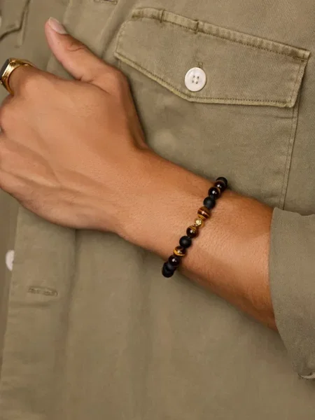 Apyranke Nialaya Jewelry su tigro raštu ruda
