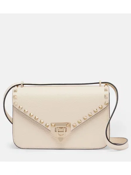 Geanta crossbody Valentino Garavani din piele alb