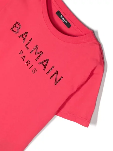 Koszulka dziecięca Balmain różowa