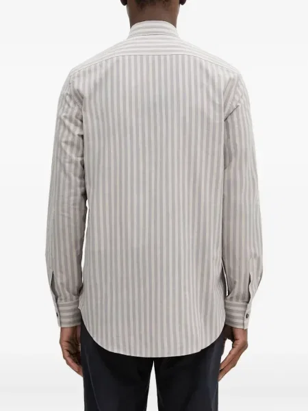 Cămașă Paul Smith cu dungi lungă gri