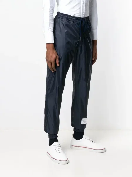 Pruhované kalhoty Thom Browne modré
