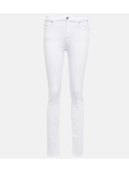 Blugi skinny 7 For All Mankind alb