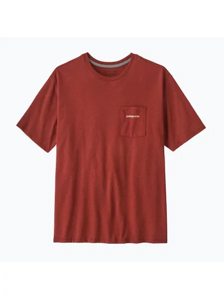 Tricou pentru bărbați Patagonia Boardshort Logo Pocket Responsibili rusty red roșu