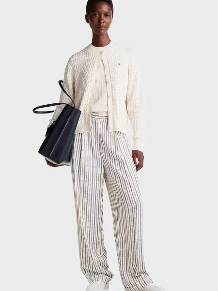 Брюки Tommy Hilfiger в полоску белые