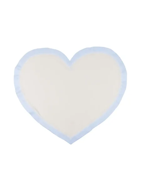 Geantă La Stupenderia tricotate cu motiv cu inimi alb