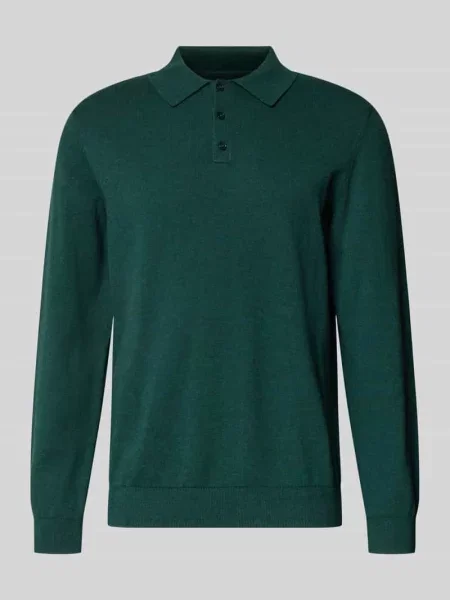Sweter z dzianiny o kroju regular fit z mieszanki bawełny z dodatkiem kaszmiru Mcneal zielony