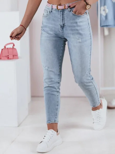 Spodnie jeansowe skinny z paskiem BLUEFLAIR Dstreet