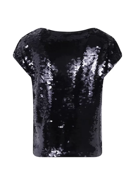 Bluză Alberta Ferretti cu paiete negru