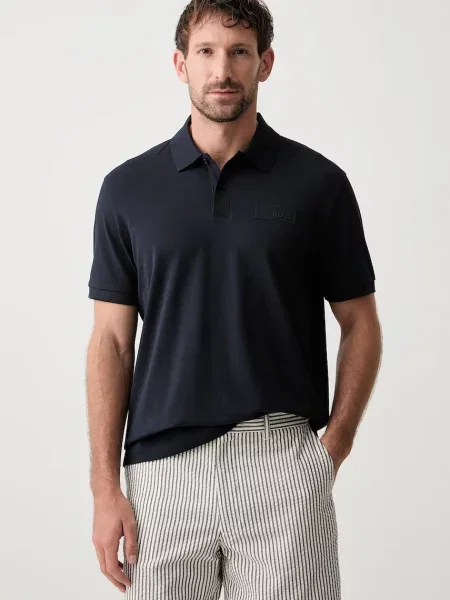 Tricou polo Boss Green verde