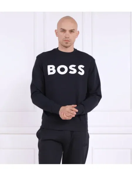 BOSS ORANGE Hanorac WeBasicCrew | Relaxed fit negru