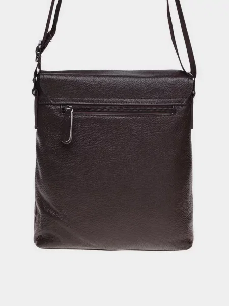 Кожаная сумка кросс-боди Borsa Leather коричневая