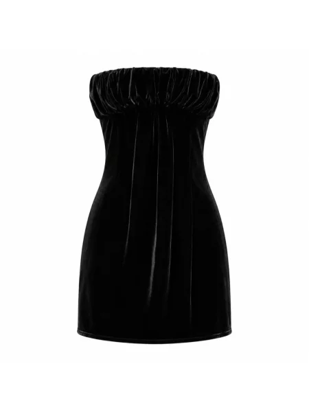 Welurowa krótka sukienka Dolce And Gabbana czarna