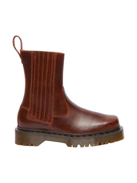 Botki Dr. Martens skórzane brązowe