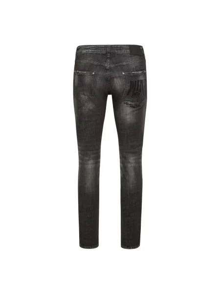 Jeansy straight leg Philipp Plein czarne