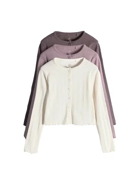 The Set Kardigan pijeska / šljiva / sivkasto mauve ljubičasta