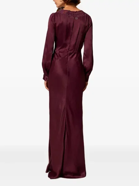 Rochie Twinset din satin de costum roșu