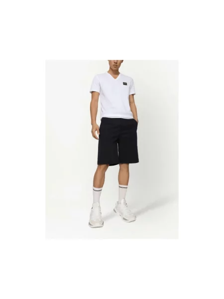 Bermudy Dolce And Gabbana z logo czarne