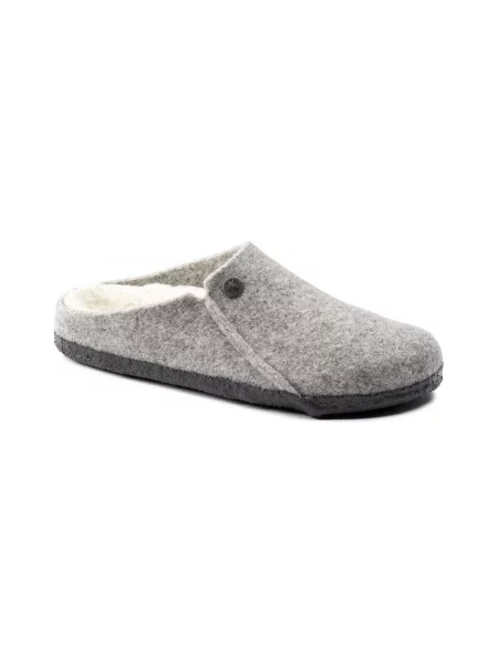 Pantofi Birkenstock din piele de oaie gri
