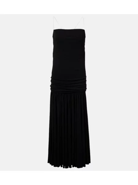 Rochie midi Jacquemus din jerseu până la genunchi de costum negru