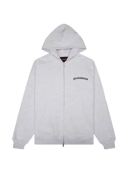 Haftowana bluza z kapturem Pleasures szara