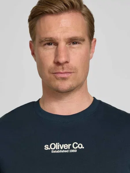 T-shirt o kroju regular fit z czystej bawełny S.oliver Red Label
