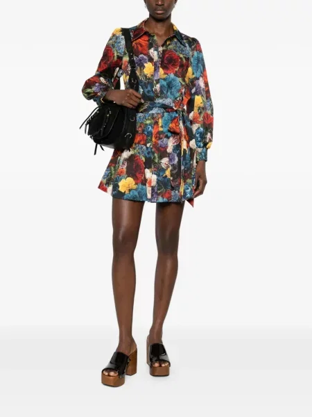 Rochie tip cămașă Alice + Olivia de costum negru
