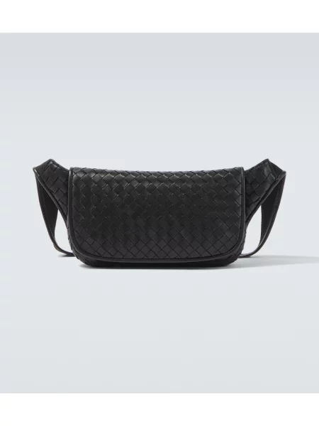 Кожаный препасан колан Bottega Veneta черно