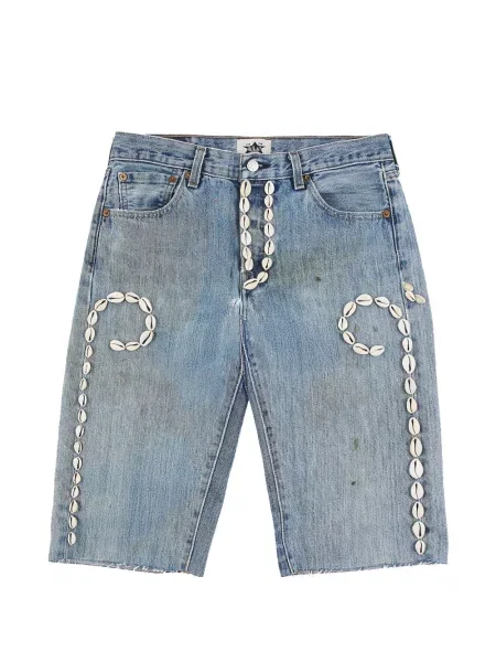 Pantaloni scurți din denim Barriers albastru
