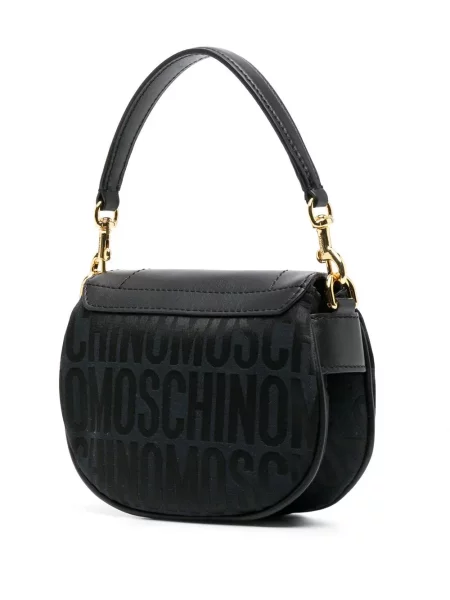 Geantă Moschino cu autograf negru