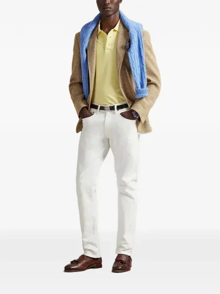 Bőr húzózsinór pólóing Polo Ralph Lauren barna