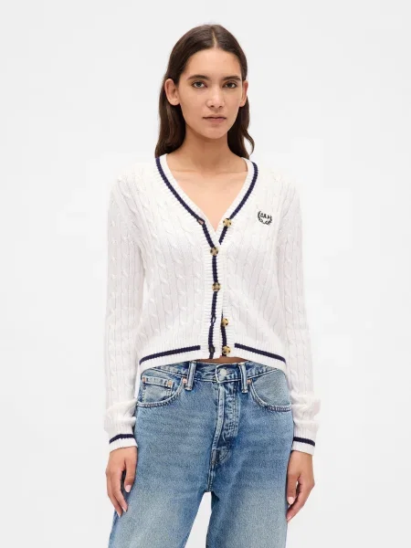 Cropp cardigan Gap alb