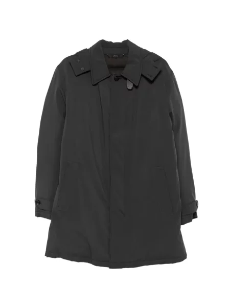 Palton Brioni cu glugă negru