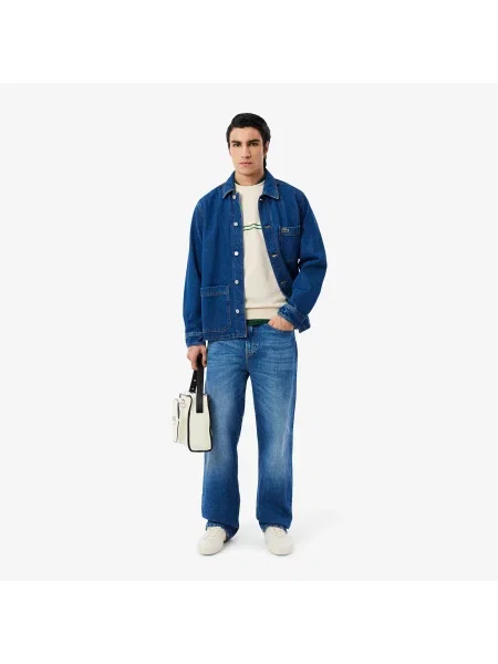 Lacoste Bluza Polarowa Z Nadrukiem Tenisowym zielony