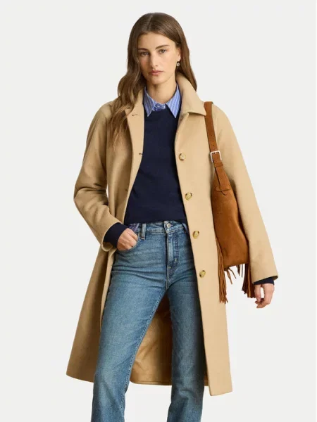 Lauren Ralph Lauren Prechodný kabát ťavej srsti béžová