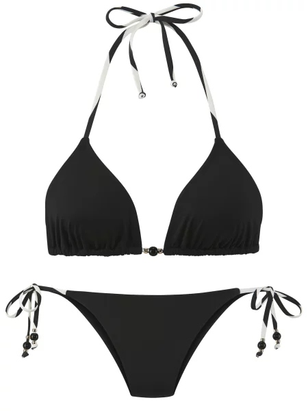 FRENCH CONNECTION Costum de baie două piese negru / murdar alb