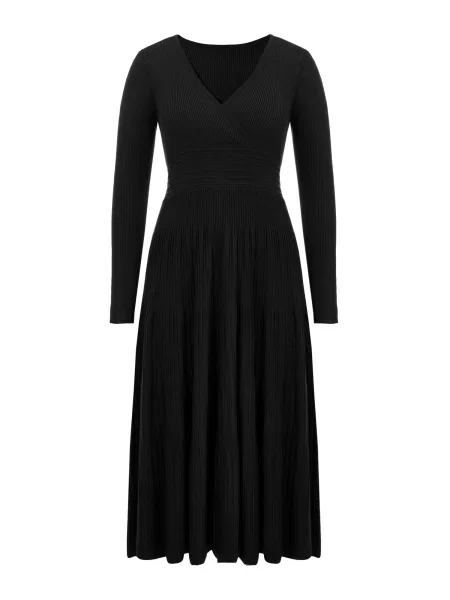 Imily Bela Rochie tricotat negru