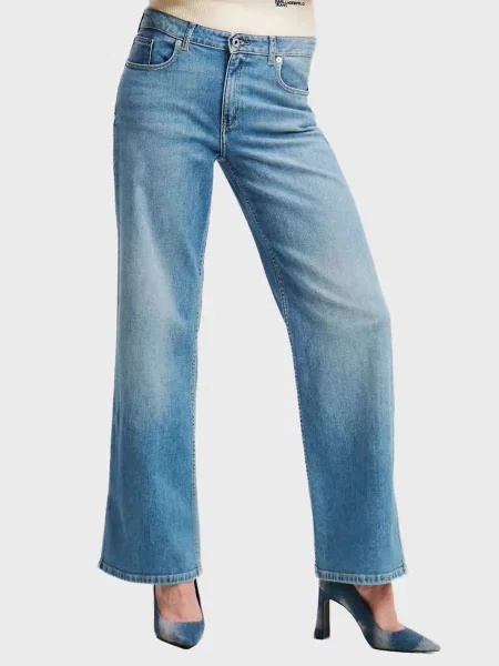 Прямі джинси Karl Lagerfeld Jeans бавовна/еластан синій