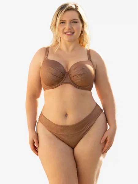 SugarShape Bikinové nohavičky Valencia melírovaná hnedá