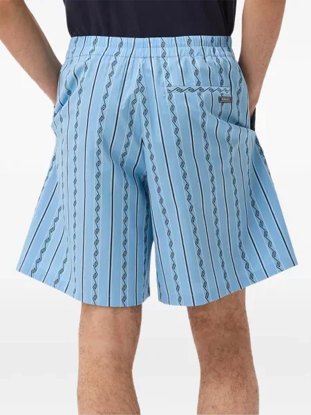 Pantaloni scurți Versace de mătase albastru