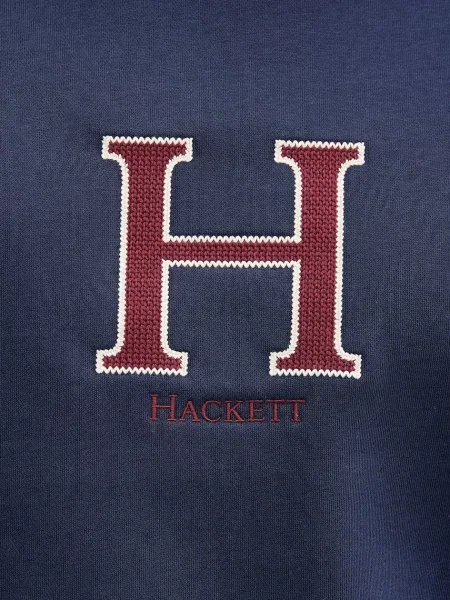 Свитер Hackett London с аппликацией синий