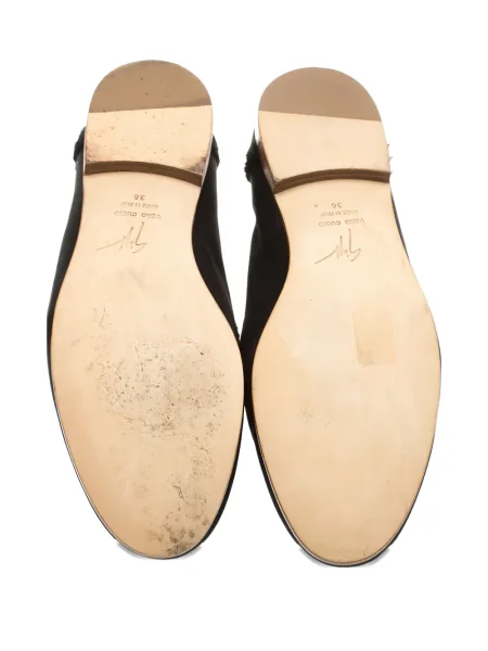 Pantofi loafer Giuseppe Zanotti din satin negru