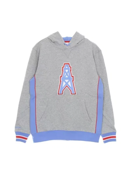 Ocieplana bluza z kapturem Mitchell & Ness polarowa szara