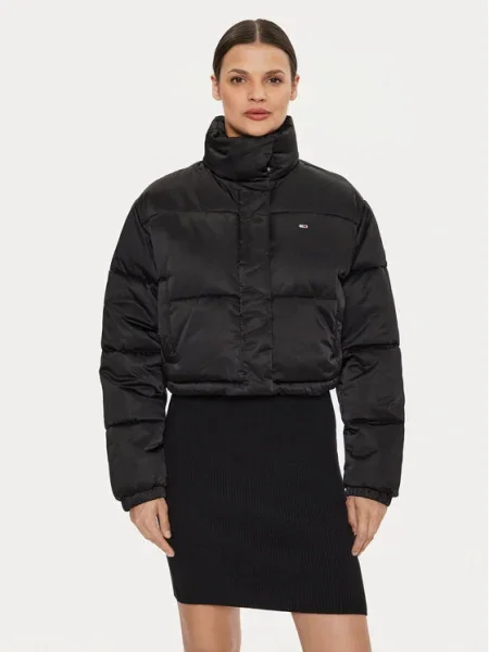 Tommy Jeans Geacă de iarnă Satin negru