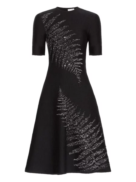 Rochie Oscar De La Renta tricotate de costum negru