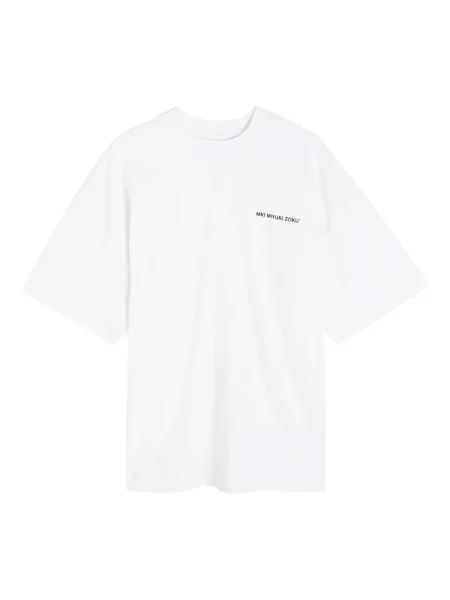 Тениска Mki Miyuki Zoku с кръгло деколте бяло